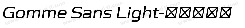 Gomme Sans Light字体转换